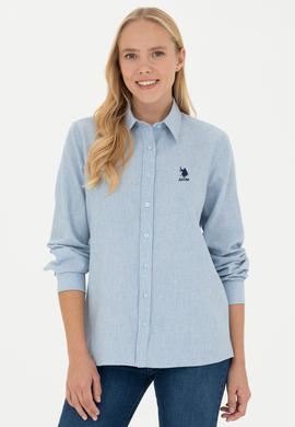 Kadın Açık Mavi Uzun Kollu Gömlek - 50277622026