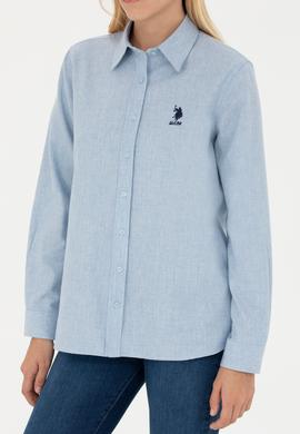 Kadın Açık Mavi Uzun Kollu Gömlek - 50277622026