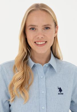 Kadın Açık Mavi Uzun Kollu Gömlek - 50277622026