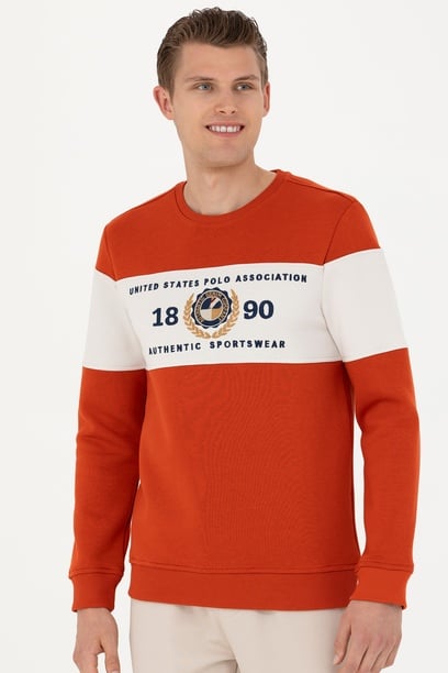 Erkek Kiremit Sweatshirt