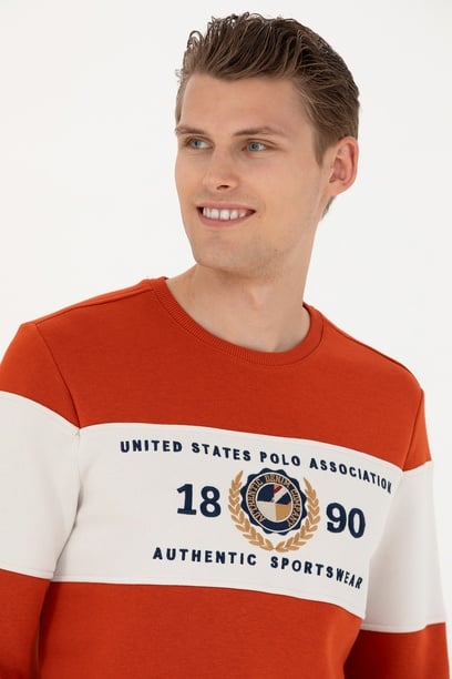 Erkek Kiremit Sweatshirt