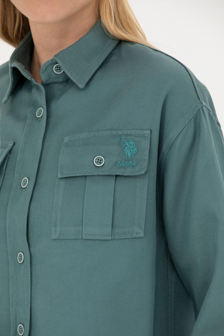 Kadın Mint Uzun Kollu Gömlek - 50271427015