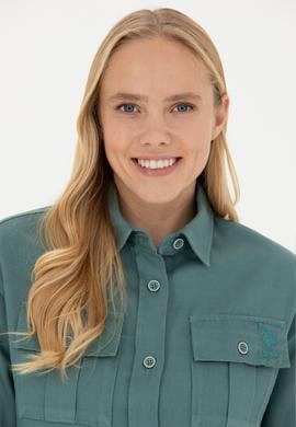 Kadın Mint Uzun Kollu Gömlek - 50271427015