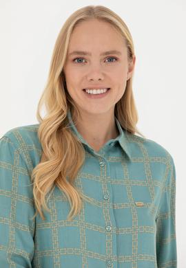 Kadın Mint Uzun Kollu Gömlek - 50272152003