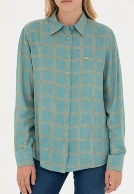 Kadın Mint Uzun Kollu Gömlek - 50272152003