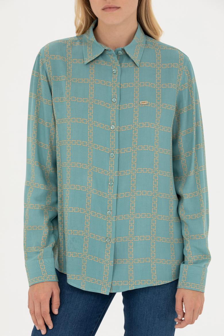 Kadın Mint Uzun Kollu Gömlek - 50272152003