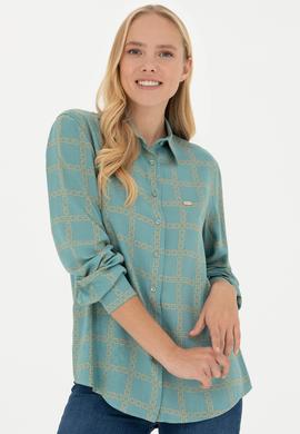 Kadın Mint Uzun Kollu Gömlek - 50272152003