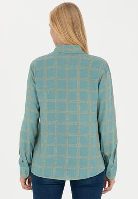 Kadın Mint Uzun Kollu Gömlek - 50272152003