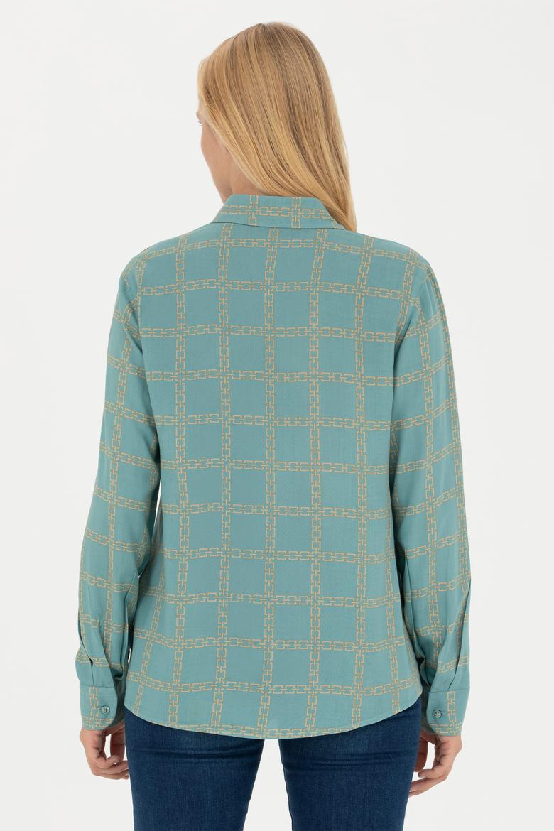 Kadın Mint Uzun Kollu Gömlek - 50272152003