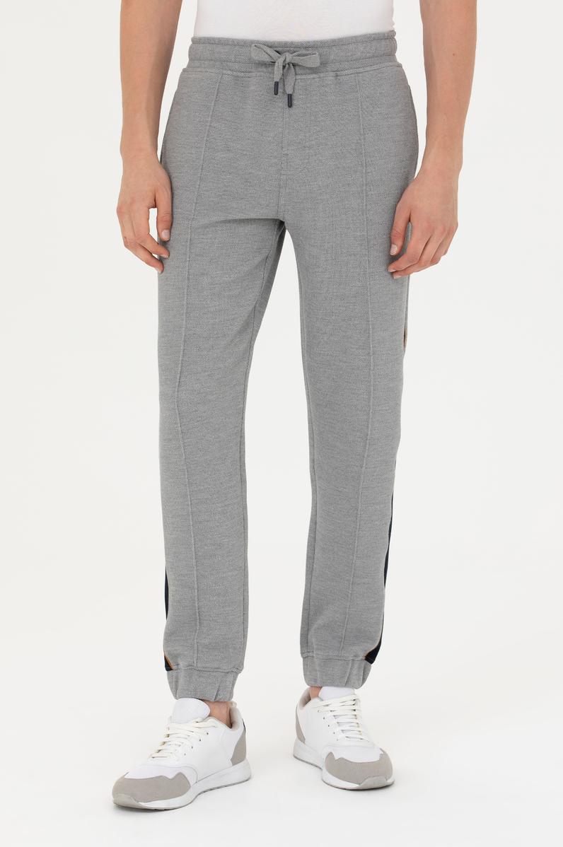 Erkek Gri Melanj Eşofman Altı