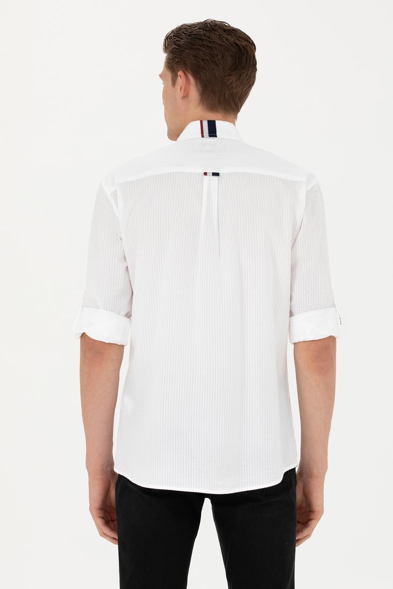 Erkek Beyaz Uzun Kollu Gömlek - 50272713006