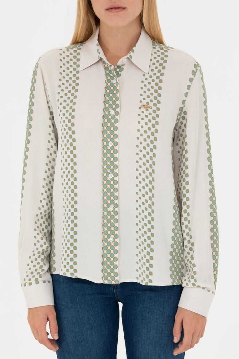 Kadın Taş Uzun Kollu Gömlek - 50271645012