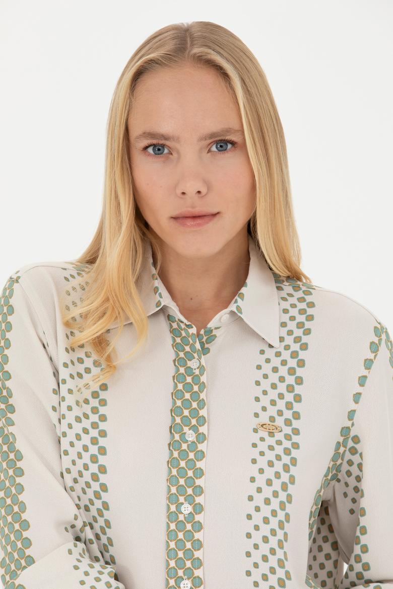 Kadın Taş Uzun Kollu Gömlek - 50271645012