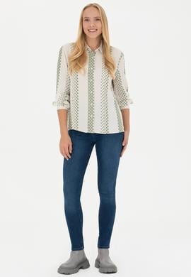 Kadın Taş Uzun Kollu Gömlek - 50271645012