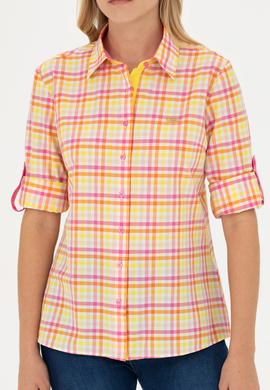 Kadın Pembe Uzun Kollu Gömlek - 50264484002