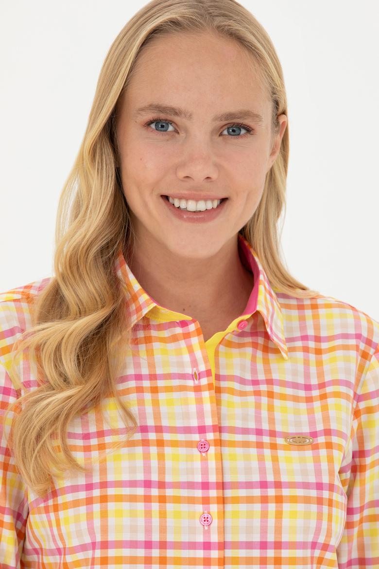 Kadın Pembe Uzun Kollu Gömlek - 50264484002