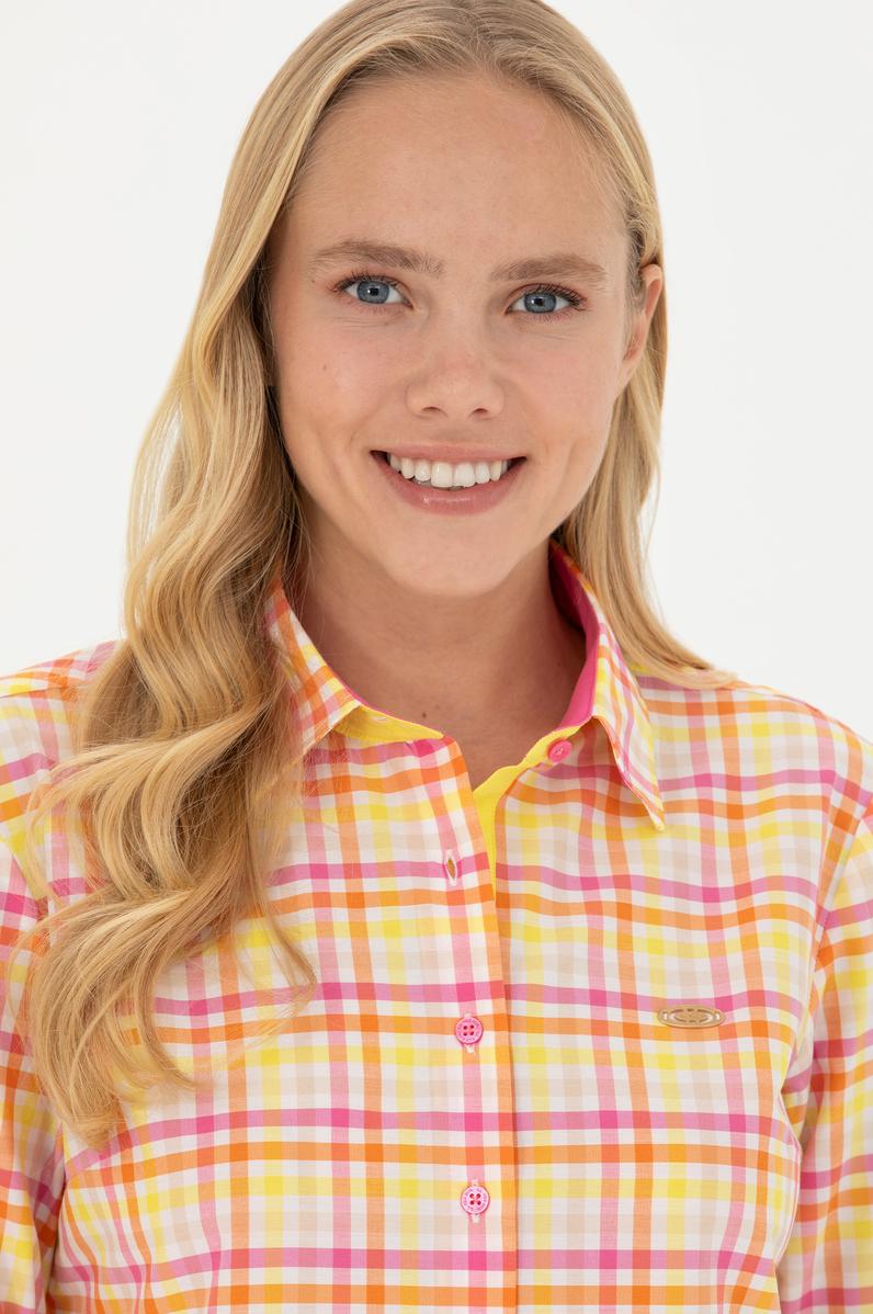 Kadın Pembe Uzun Kollu Gömlek