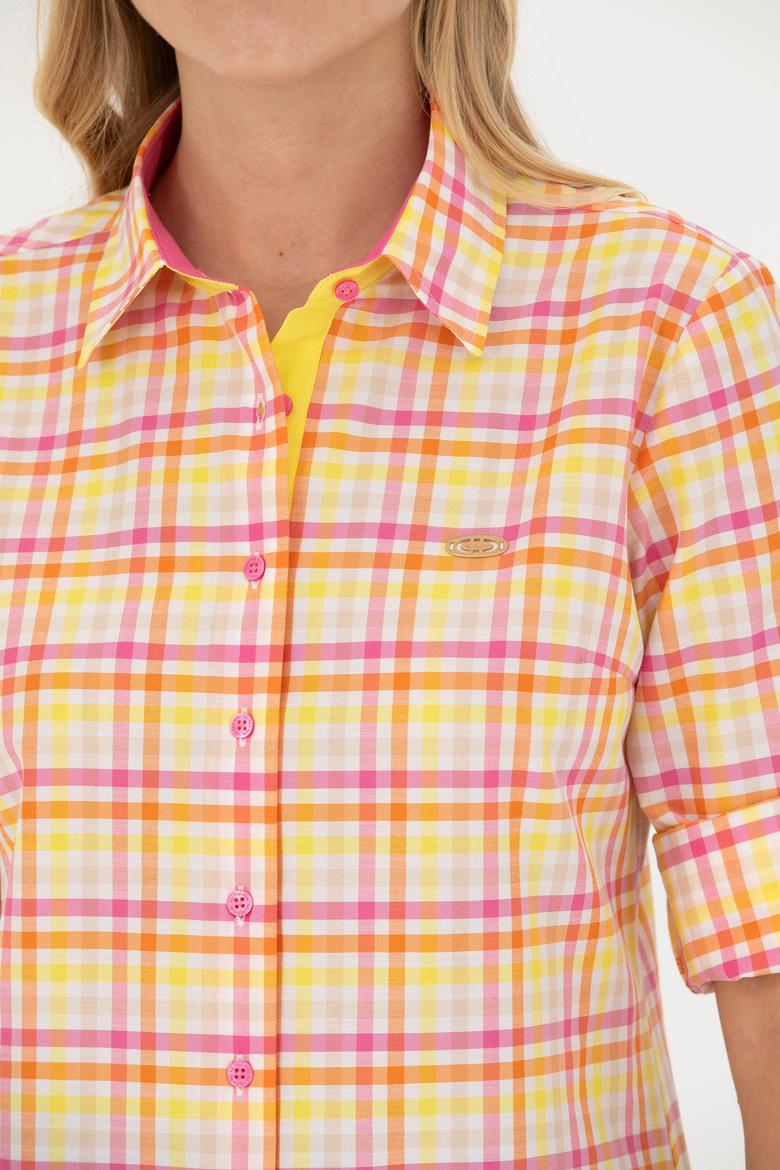 Kadın Pembe Uzun Kollu Gömlek - 50264484002