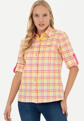 Kadın Pembe Uzun Kollu Gömlek - 50264484002