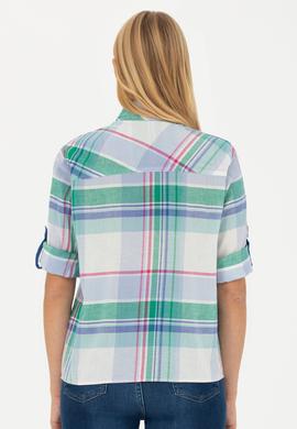 Kadın Mavi Uzun Kollu Gömlek - 50264486001