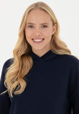 Kadın Lacivert Kapüşonlu Sweatshirt - 50271639020