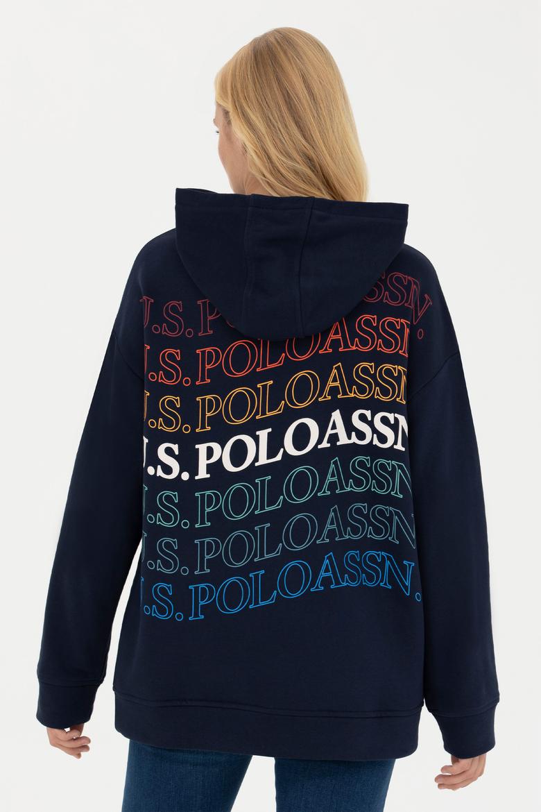 Kadın Lacivert Kapüşonlu Sweatshirt - 50271639020