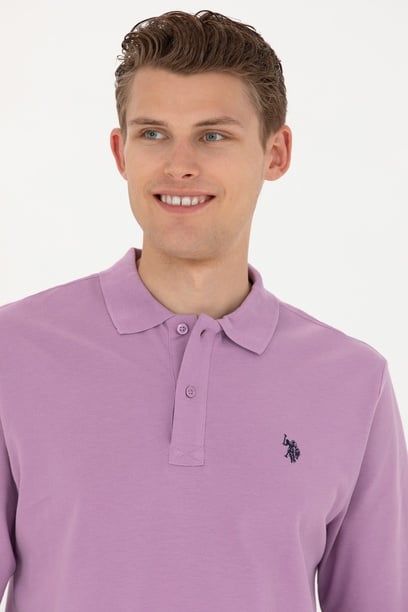 Erkek Lila Basic Sweatshirt