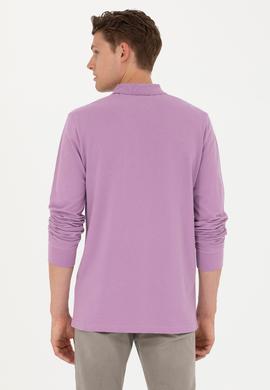 Erkek Lila Basic Sweatshirt - 50269405071