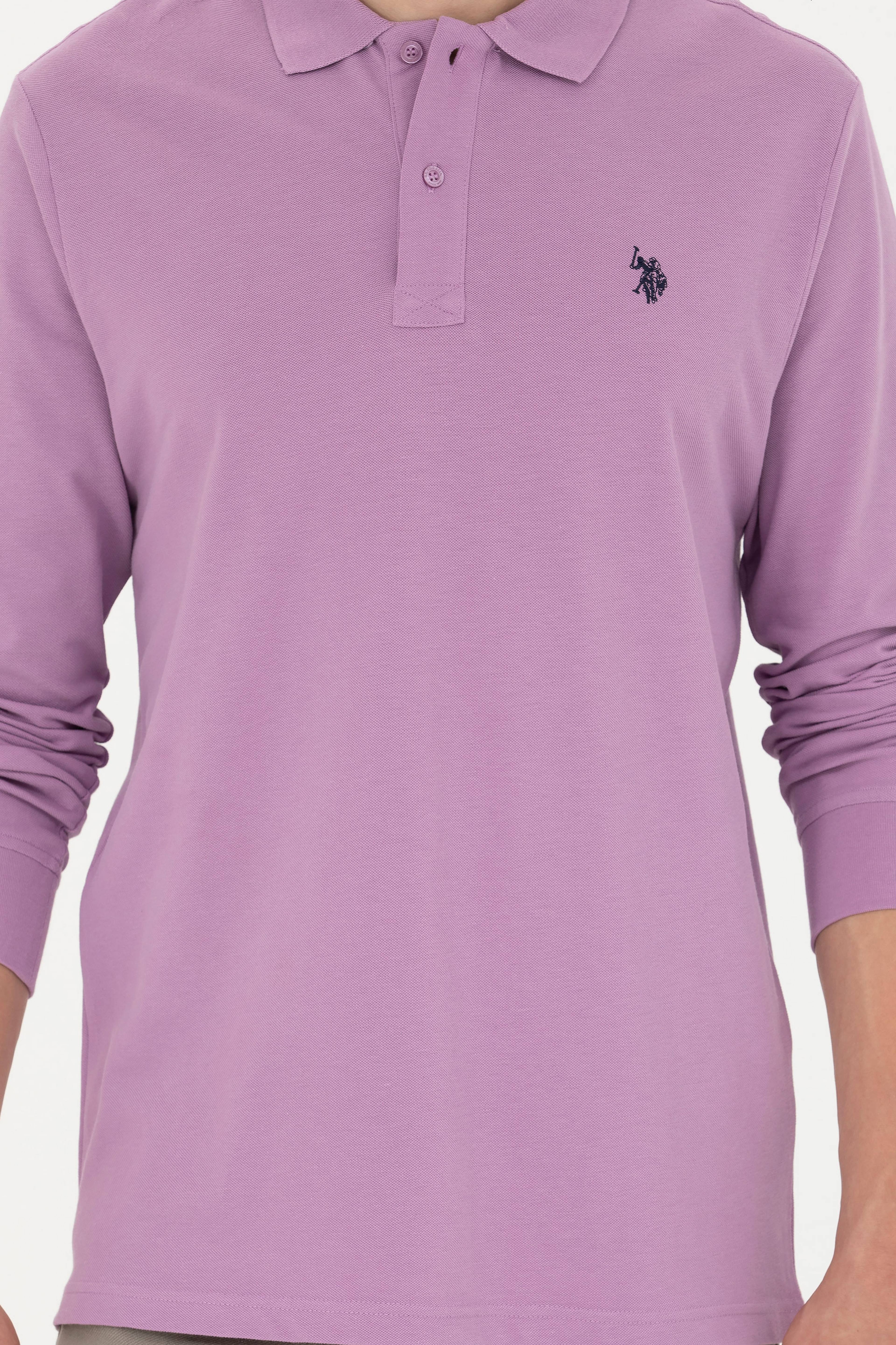 Erkek Lila Basic Sweatshirt - Image 6