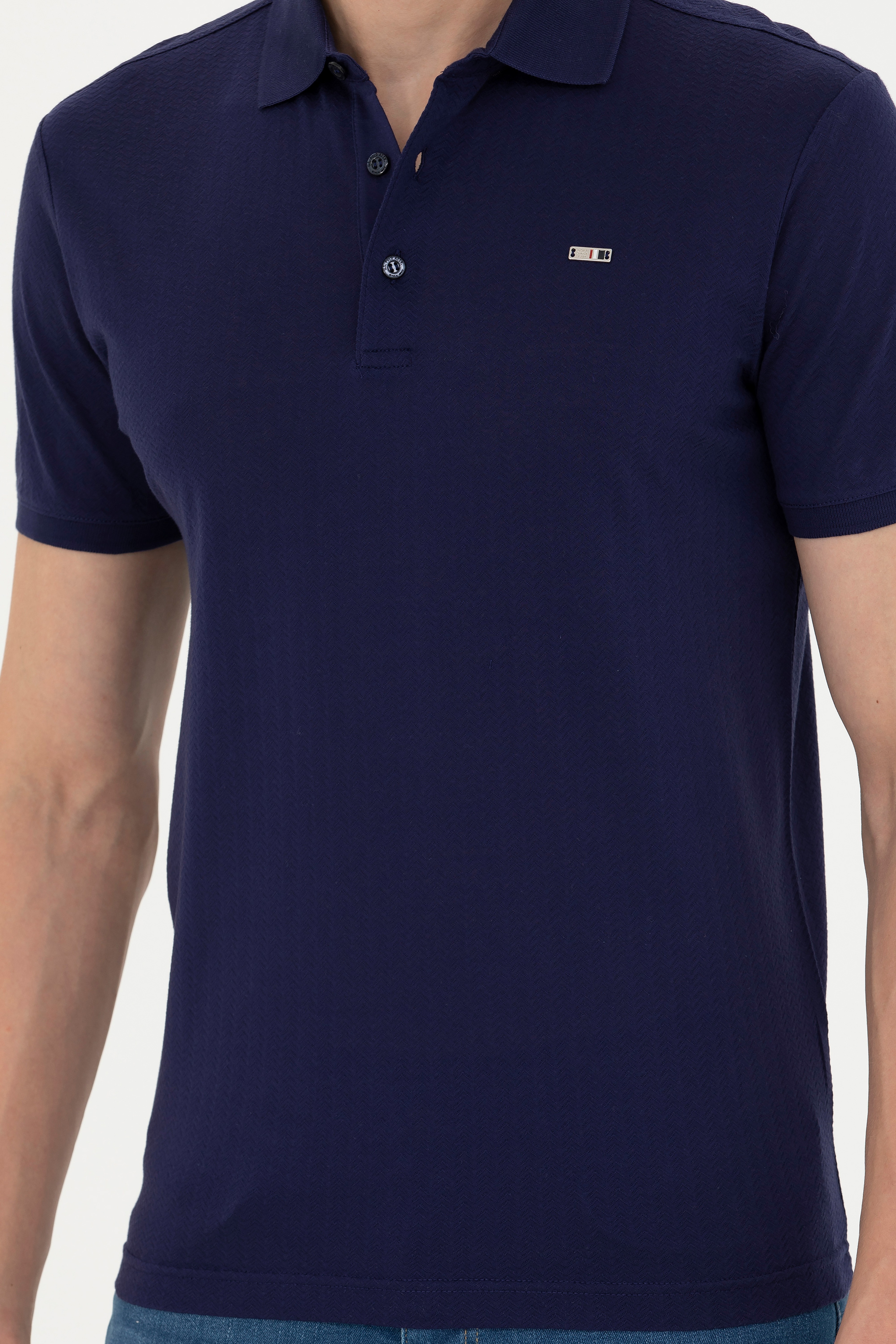 Erkek Lacivert Polo Yaka Tişört