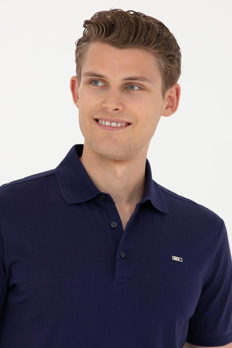 Erkek Lacivert Polo Yaka Tişört - 50263353028