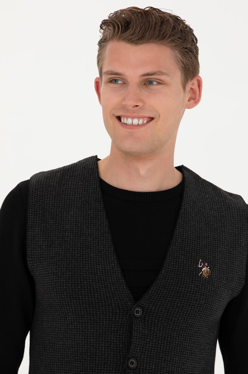 Erkek Siyah Triko Hırka