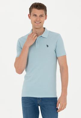 Erkek Açık İndigo Basic Tişört - 50262933060