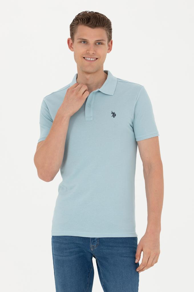 Erkek Açık İndigo Basic Tişört