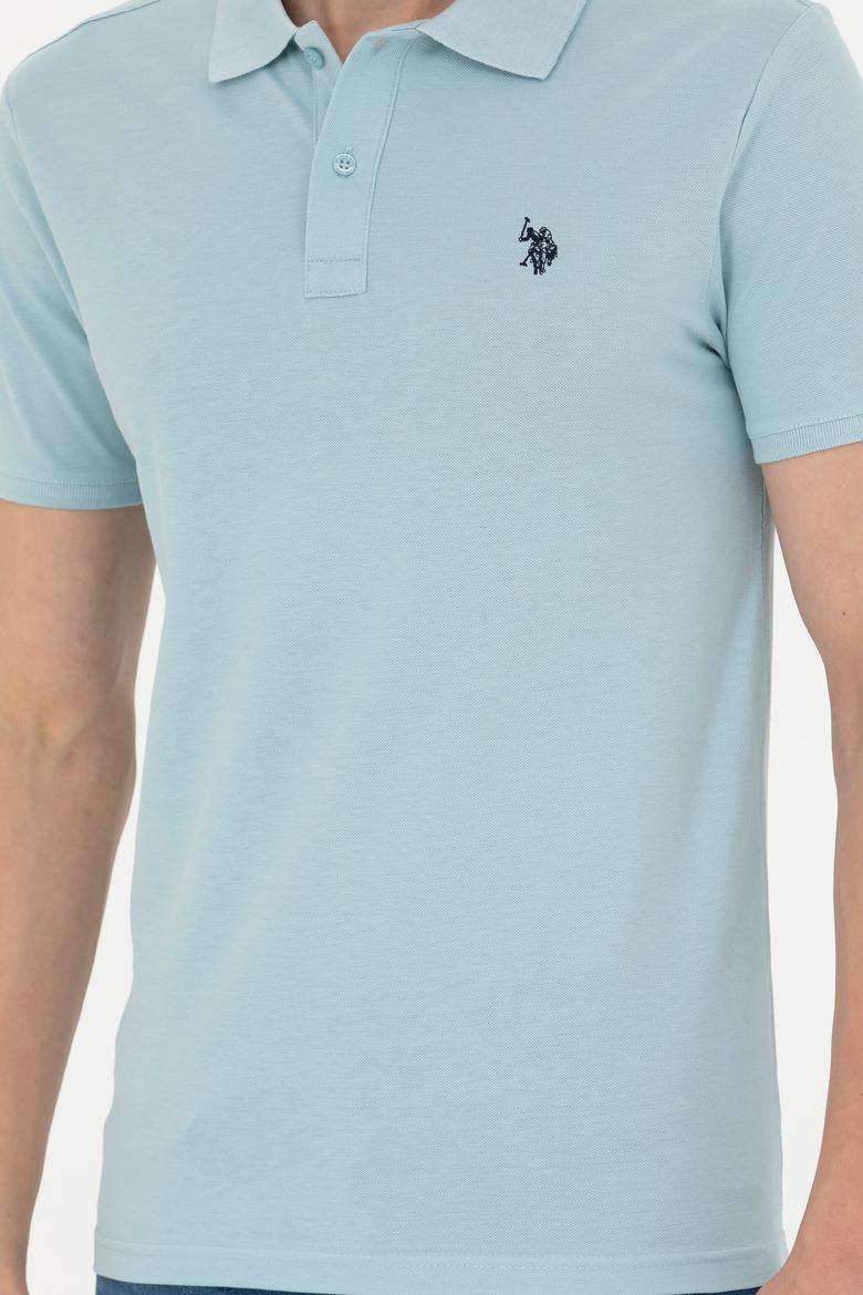 Erkek Açık İndigo Basic Tişört - 50262933060