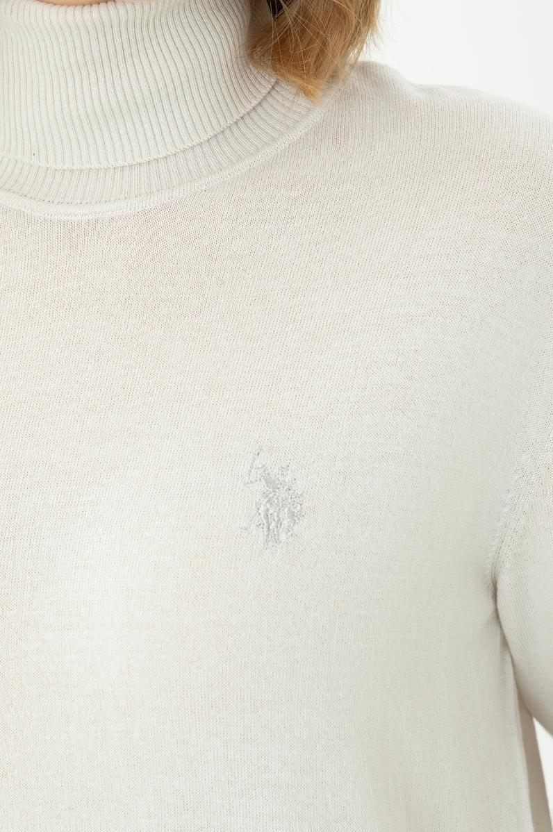 Kadın Taş Balıkçı Yaka Basic Kazak