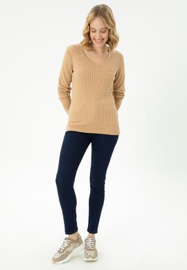 Kadın Kum Melanj Basic Kazak - 50269017044