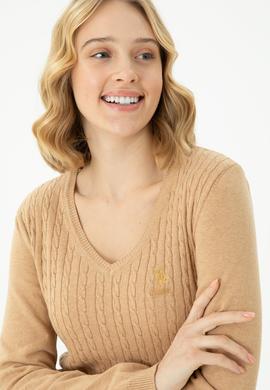 Kadın Kum Melanj Basic Kazak - 50269017044