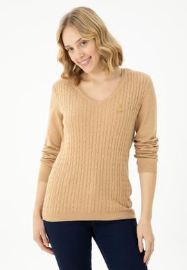 Kadın Kum Melanj Basic Kazak - 50269017044