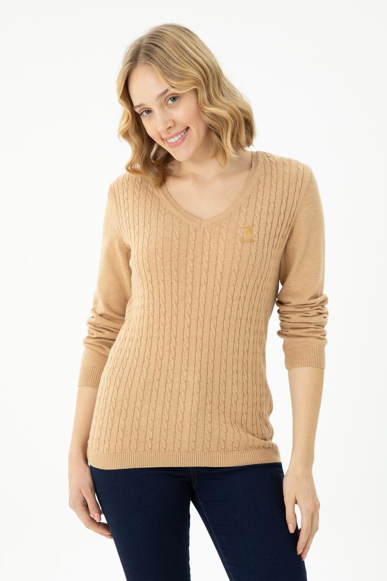 Kadın Kum Melanj Basic Kazak - 50269017044