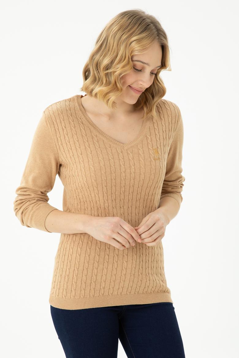 Kadın Kum Melanj Basic Kazak - 50269017044