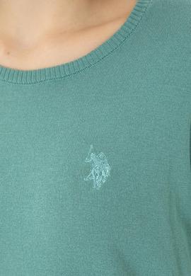 Kadın Mint Bisiklet Yaka Basic Kazak - 50269015051