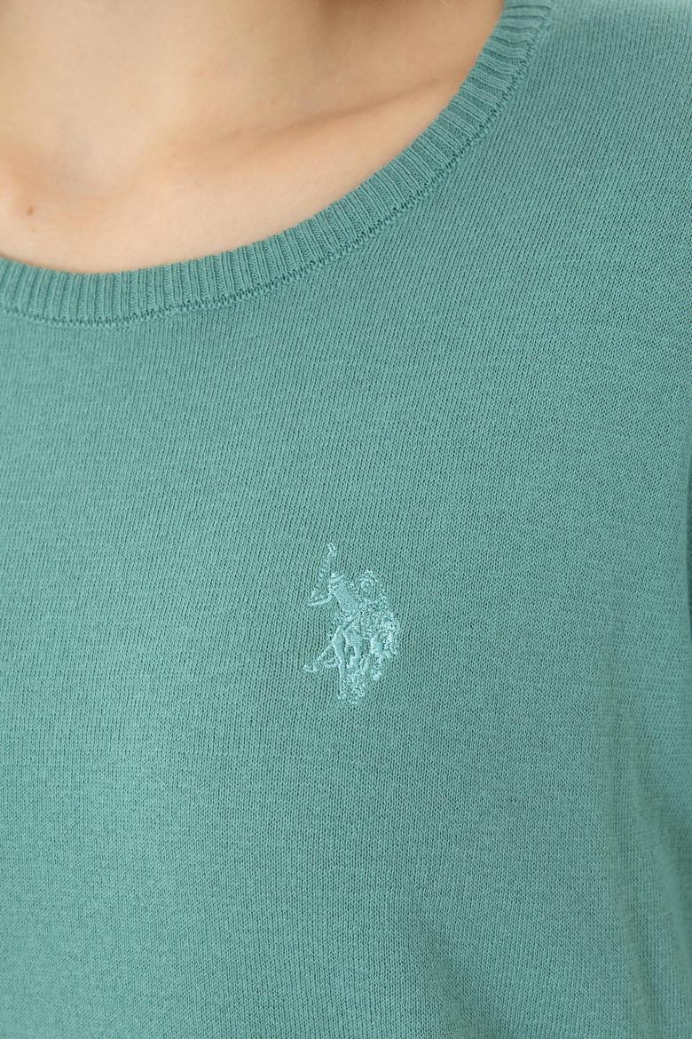 Kadın Mint Bisiklet Yaka Basic Kazak - 50269015051