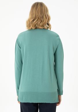 Kadın Mint Bisiklet Yaka Basic Kazak - 50269015051