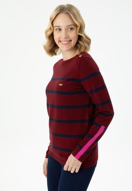 Kadın Bordo Bisiklet Yaka Kazak - 50269500005