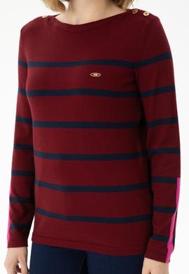 Kadın Bordo Bisiklet Yaka Kazak - 50269500005