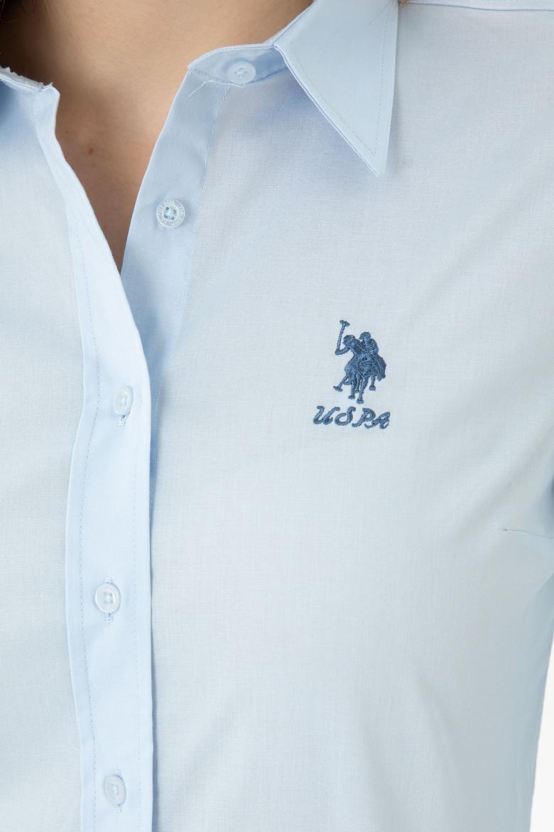 Kadın Açık Mavi Uzun Kollu Basic Gömlek - 50271266027