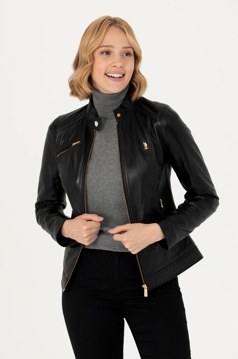 Kadın Siyah Deri Ceket