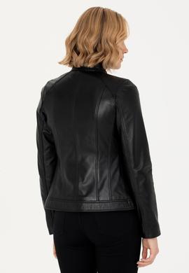Kadın Siyah Deri Ceket - 50278987001