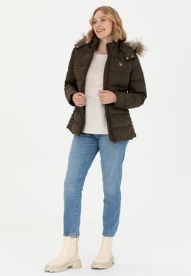 Kadın Açık Haki Mont - 50270658047